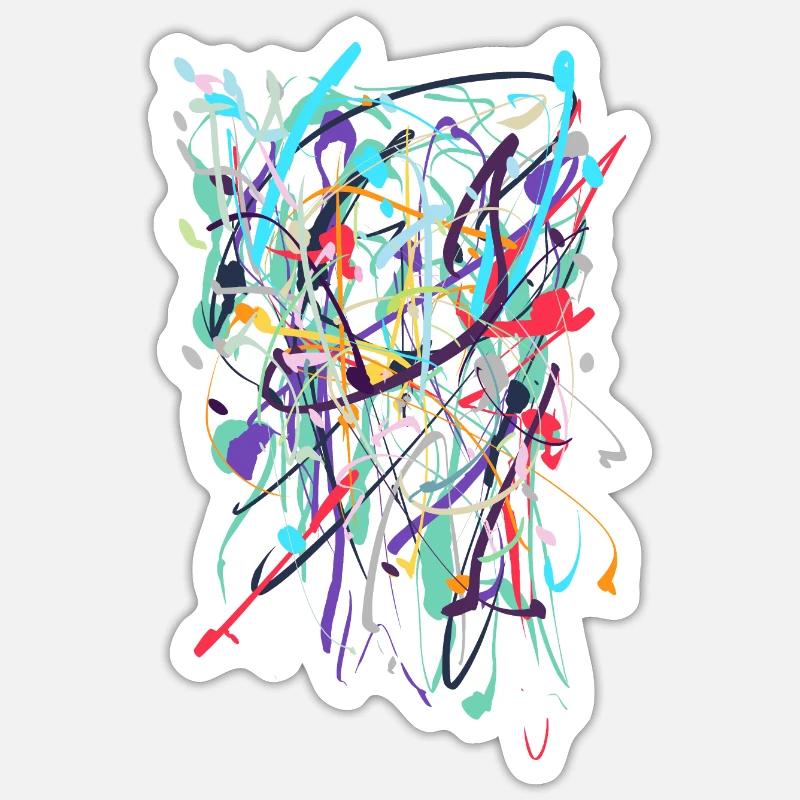 Abstract - Sticker size S (10 x 10 cm) - white matte