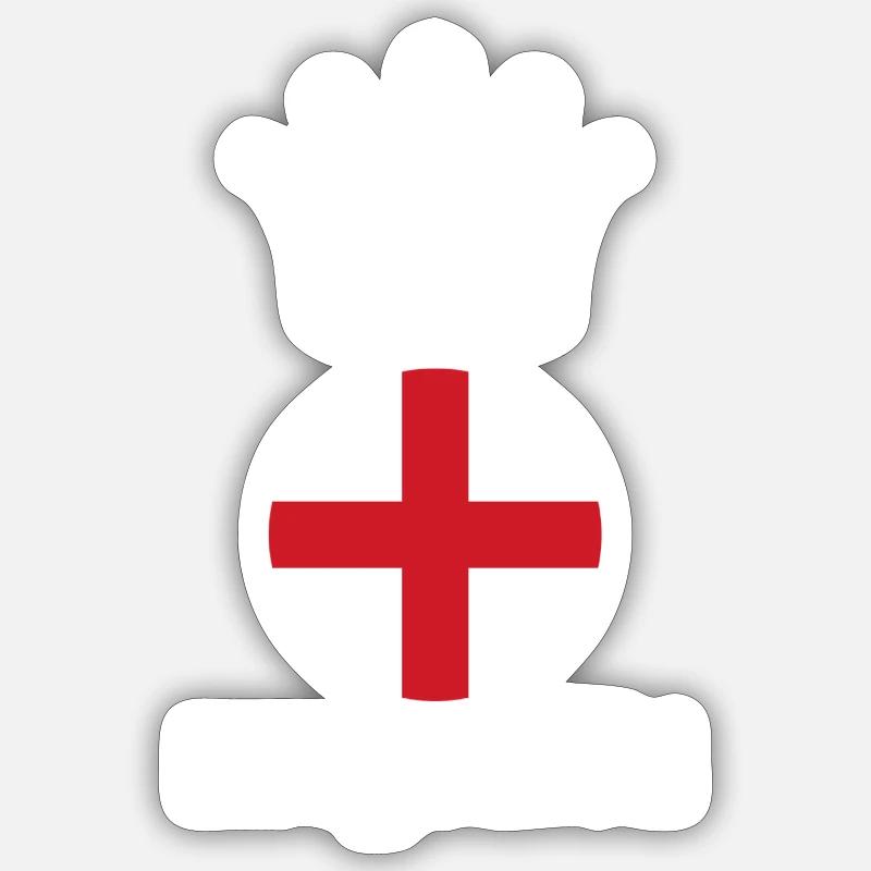 England - Sticker Größe S (10 x 10 cm) - Mattweiß