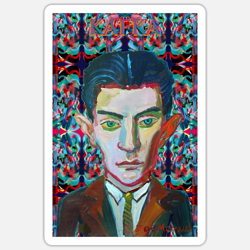 kafka 2 - Sticker taille S (10 x 10 cm) - blanc mat