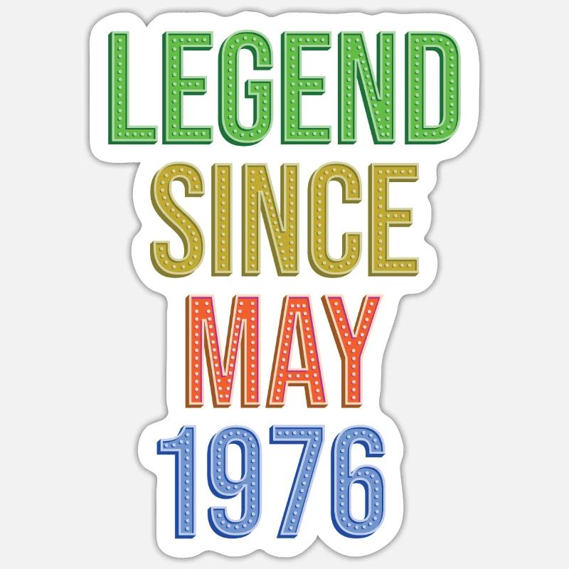 Legende seit Mai1976 - Sticker Größe S (10 x 10 cm) - Mattweiß