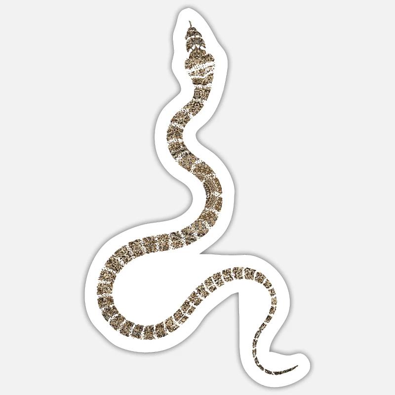 serpent - Sticker taille S (10 x 10 cm) - blanc mat