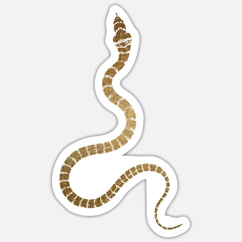 serpent - Sticker taille S (10 x 10 cm) - blanc mat