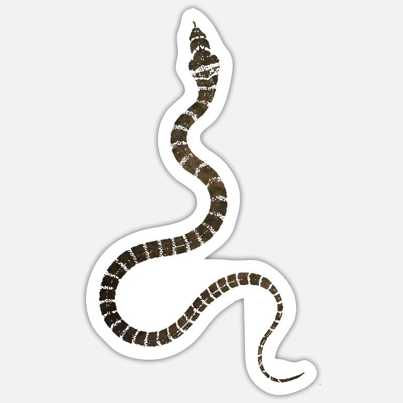 Snake - Sticker size S (10 x 10 cm) - white matte