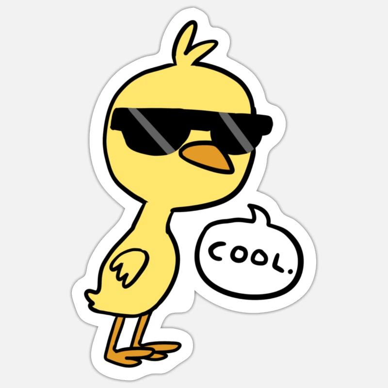 Cool Chick - Sticker Größe S (10 x 10 cm) - Mattweiß