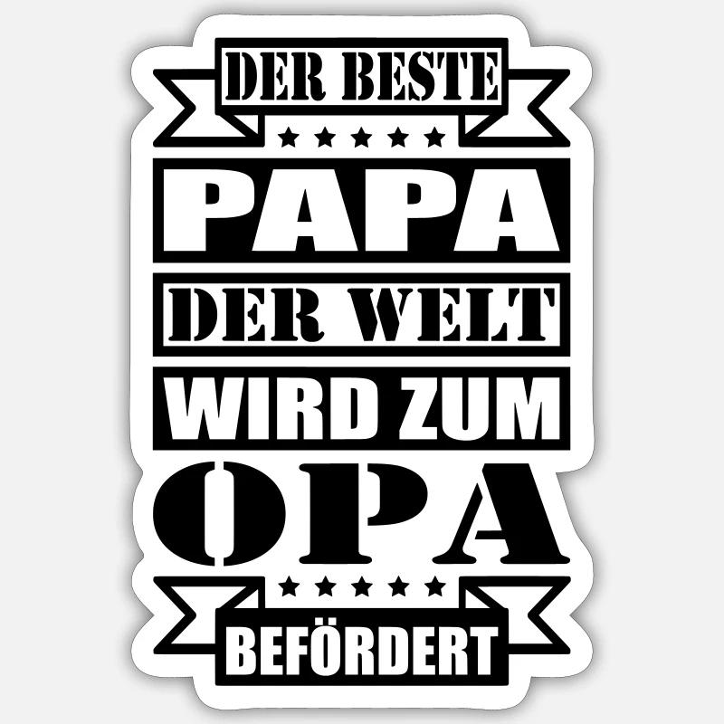 Bester Opa Sticker Größe S (10 x 10 cm)
