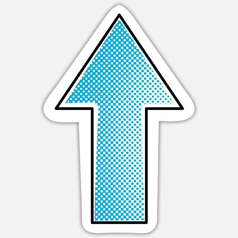 Pfeil - Sticker Größe S (10 x 10 cm) - Mattweiß