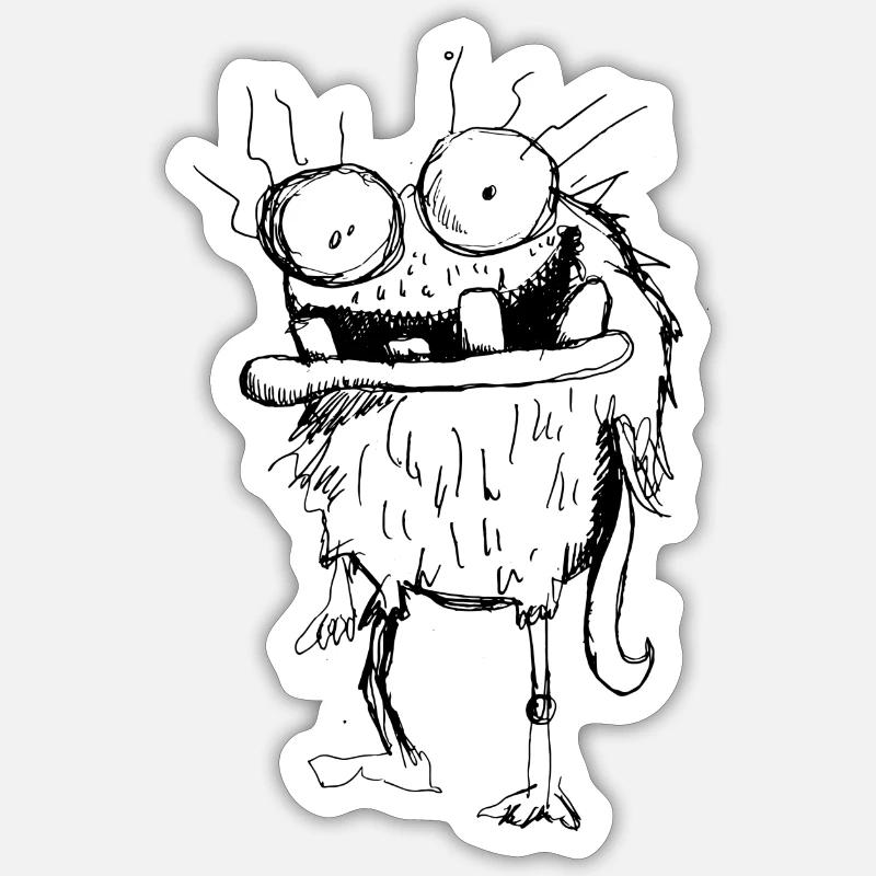 Adonis Hotze Schmidt - Sticker size S (10 x 10 cm) - white matte