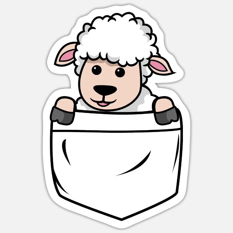Young Shepherdess Shepherd Shepherdess Sheep Sticker size S (10 x 10 cm)