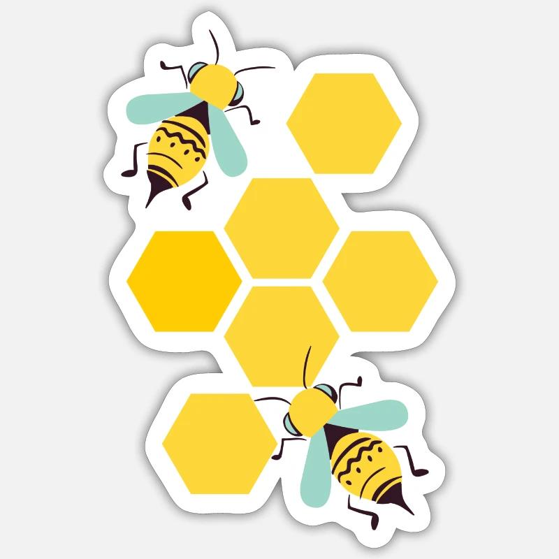 bees Sticker size S (10 x 10 cm)