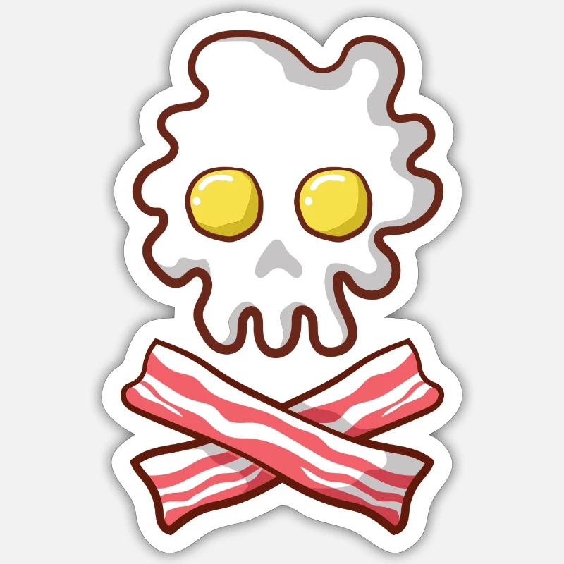 Breakfast Eggs Bacon Gift - Sticker size S (10 x 10 cm) - white matte