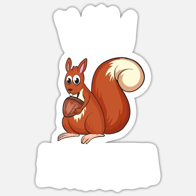 Mama Hörnchen Muttertag Geschenk Eichhörnchen Sticker Größe S (10 x 10 cm)