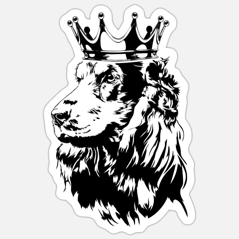 COCKER SPANIEL Chien chien chien Wilsigns - Sticker taille S (10 x 10 cm) - blanc mat