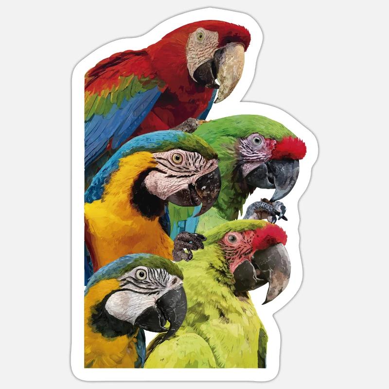 Macaws Sticker size S (10 x 10 cm)