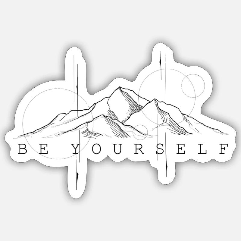Be yourself - Sticker Größe S (10 x 10 cm) - Mattweiß