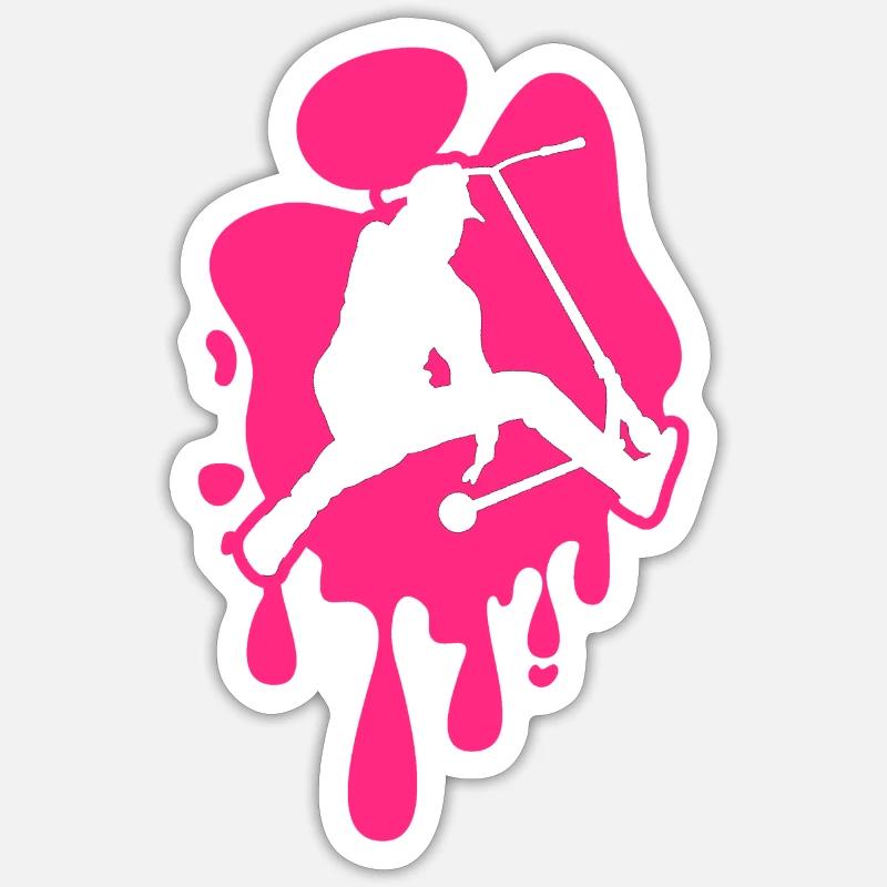 scooter - Sticker size S (10 x 10 cm) - white matte