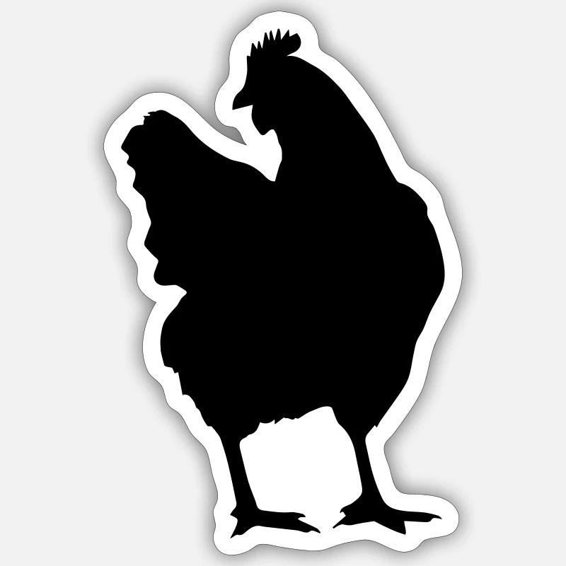 chicken - Sticker size S (10 x 10 cm) - white matte