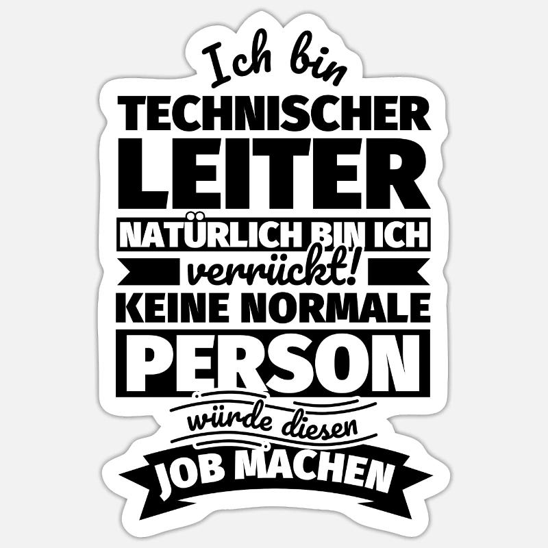Technischer Leiter Geschenke - Sticker Größe S (10 x 10 cm) - Mattweiß