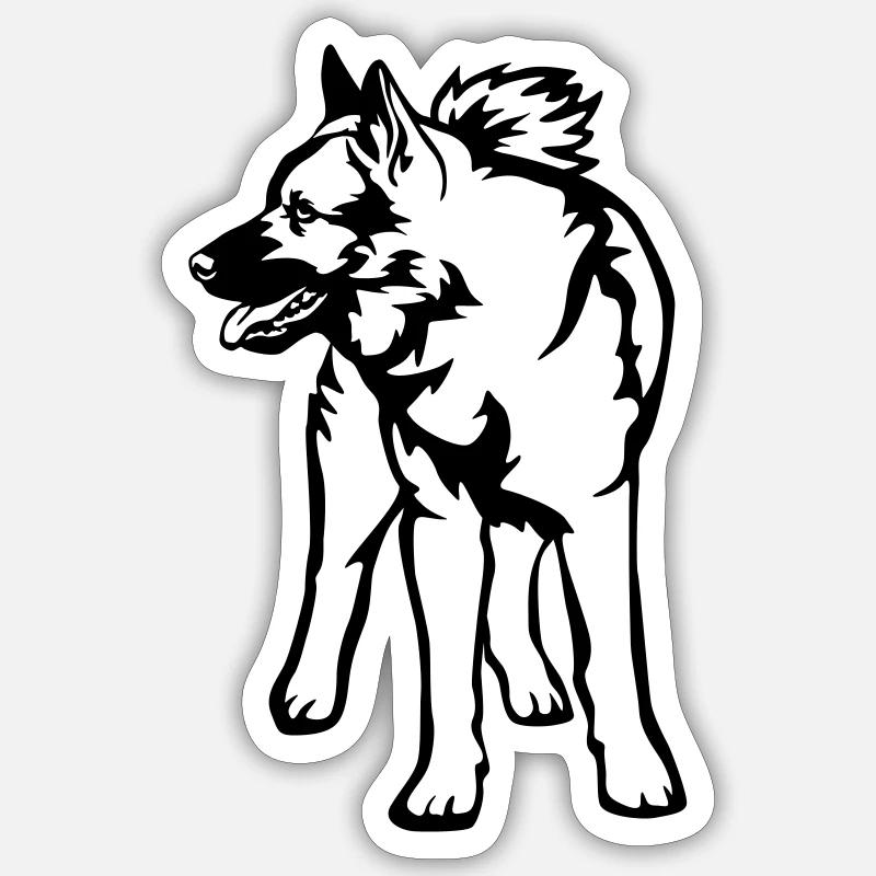 Norwegian Moose Dog - Sticker size S (10 x 10 cm) - white matte