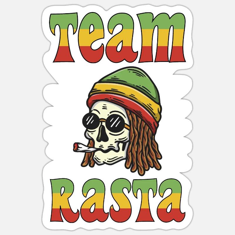 Team rasta | rasta ma | rastafarisme | dreadlocks Sticker taille S (10 x 10 cm)
