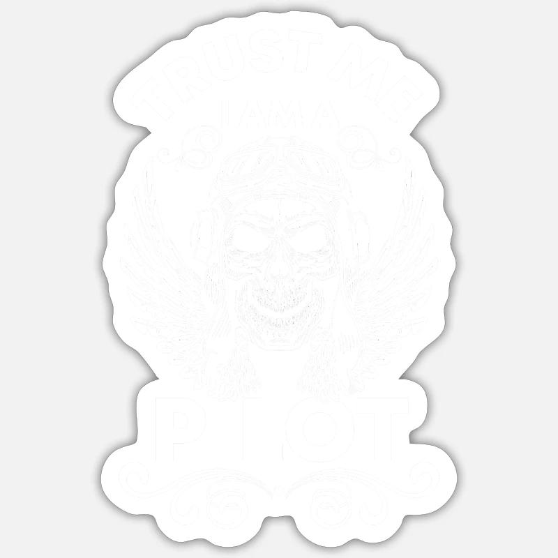 Flying Glider Aviation - Sticker size S (10 x 10 cm) - white matte