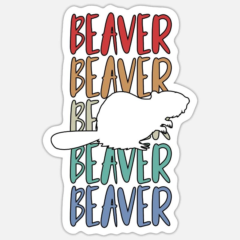 Castor Sticker taille S (10 x 10 cm)