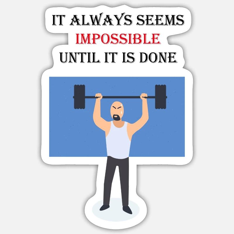 Sport Statement Geschenkidee - Sticker Größe S (10 x 10 cm) - Mattweiß