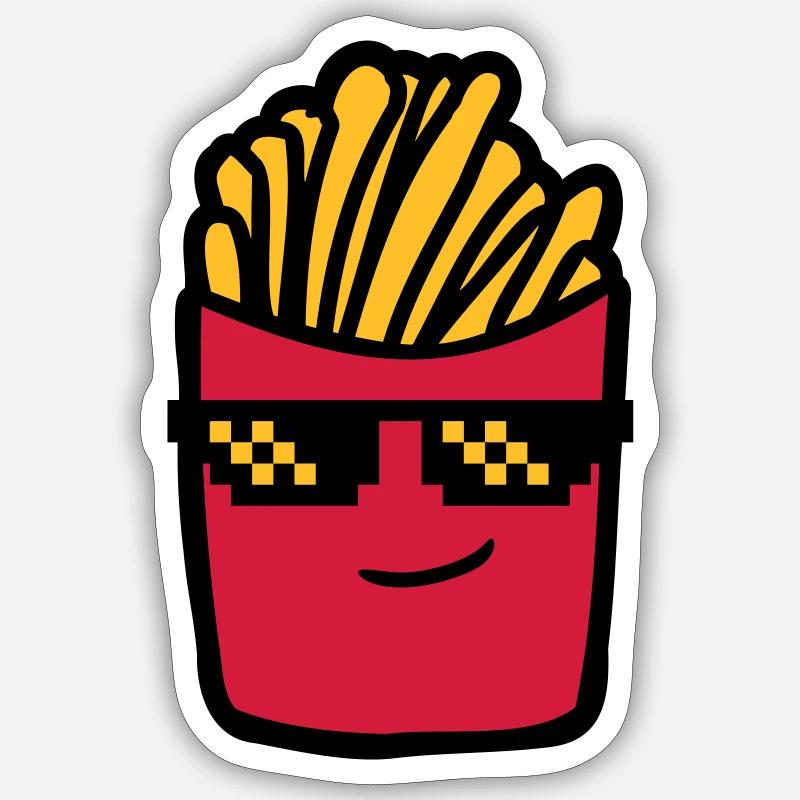Cool Pommes Frites Sticker Größe S (10 x 10 cm)