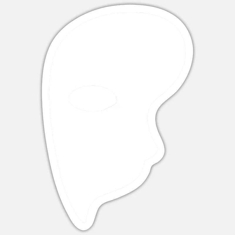 Fantôme de l’Opéra - Sticker taille S (10 x 10 cm) - blanc mat
