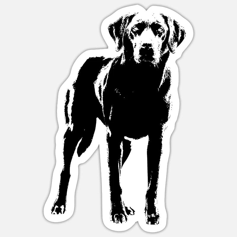 Labrador - Sticker Größe S (10 x 10 cm) - Mattweiß