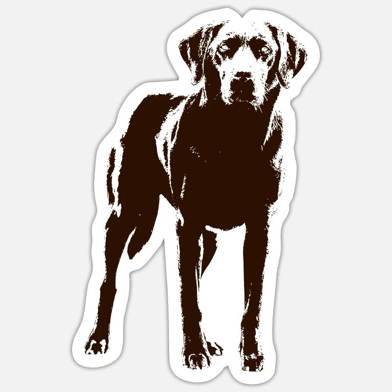 Labrador - Sticker size S (10 x 10 cm) - white matte