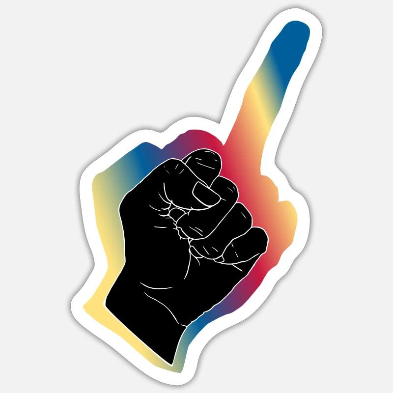 Schwarze Faust Aura Sticker Größe S (10 x 10 cm)