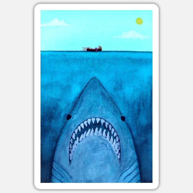 Shark Attack Sticker size S (10 x 10 cm)