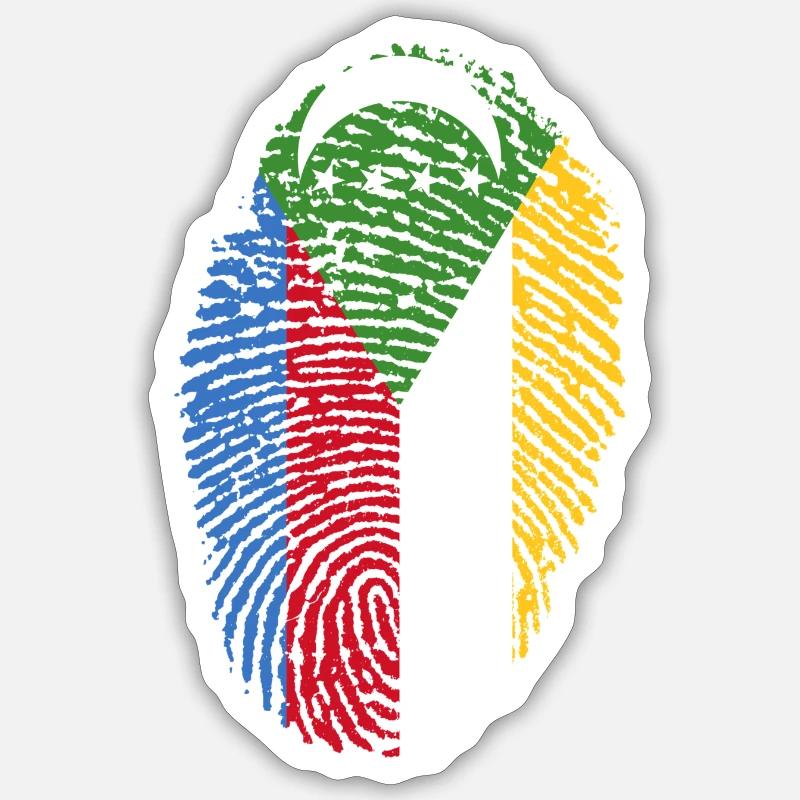 Comores - Sticker taille S (10 x 10 cm) - blanc mat