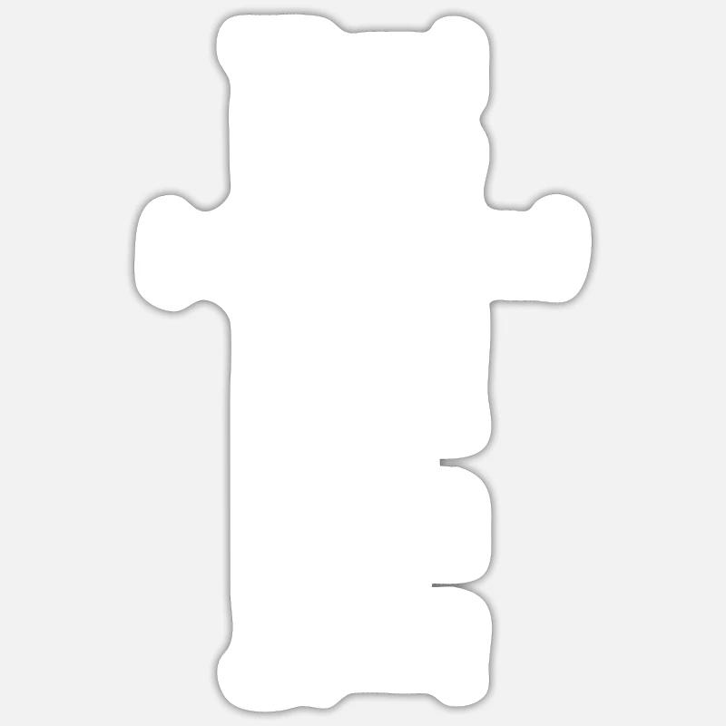 FOI - Croix - Rédemption - Foi - Sticker taille S (10 x 10 cm) - blanc mat