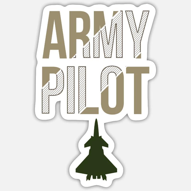 Armee Pilot Sticker Größe S (10 x 10 cm)