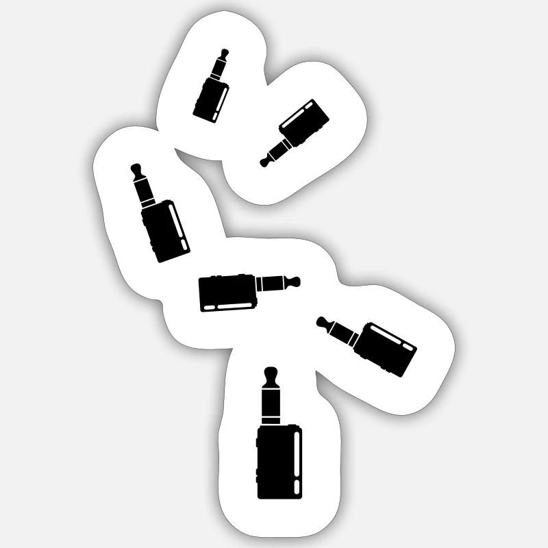 E-Cigarette Silhouette Sticker size S (10 x 10 cm)