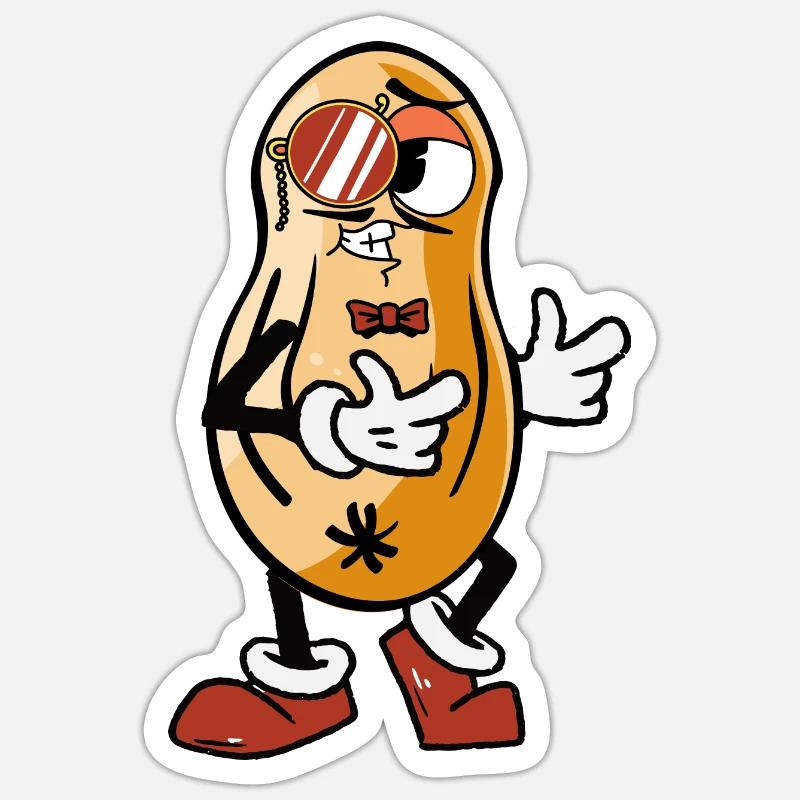 Cool peanut - Sticker size S (10 x 10 cm) - white matte