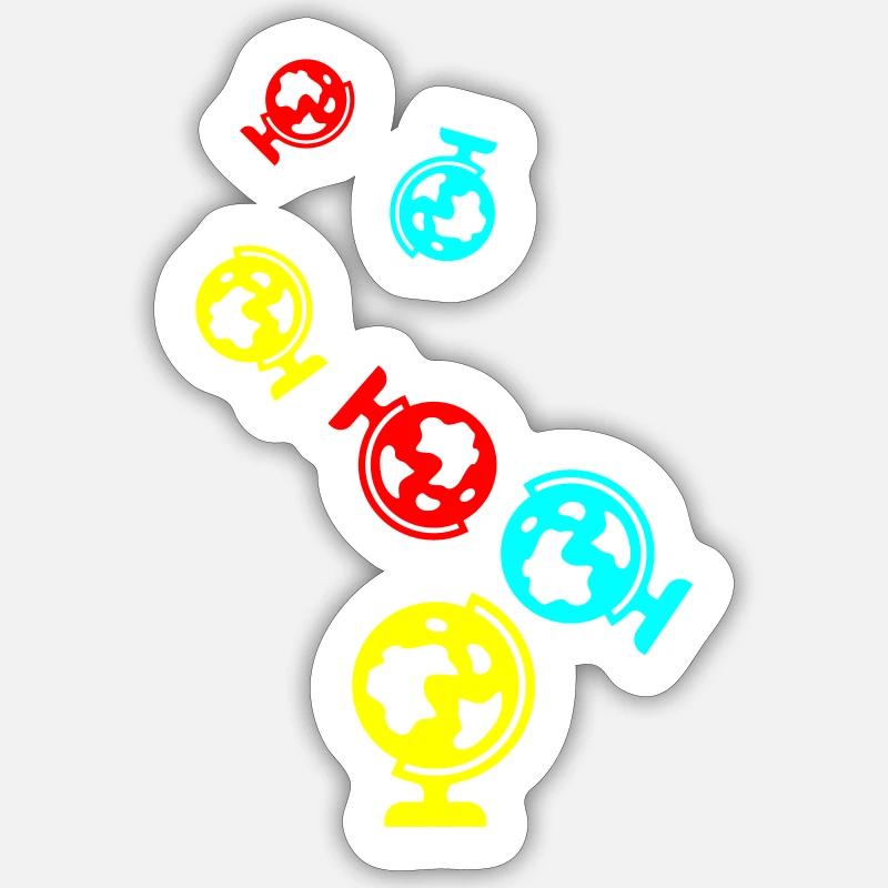 Icône de globe - Sticker taille S (10 x 10 cm) - blanc mat