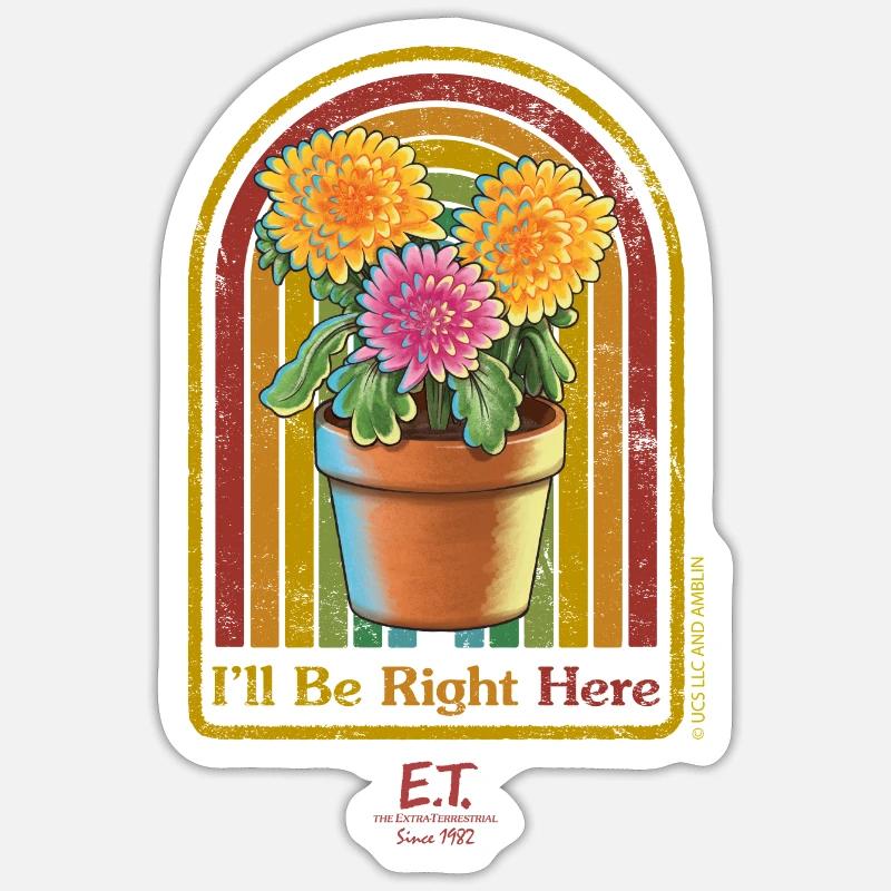 E.T. The Extra-Terrestrial I´ll Be Right Here Sticker size S (10 x 10 cm)