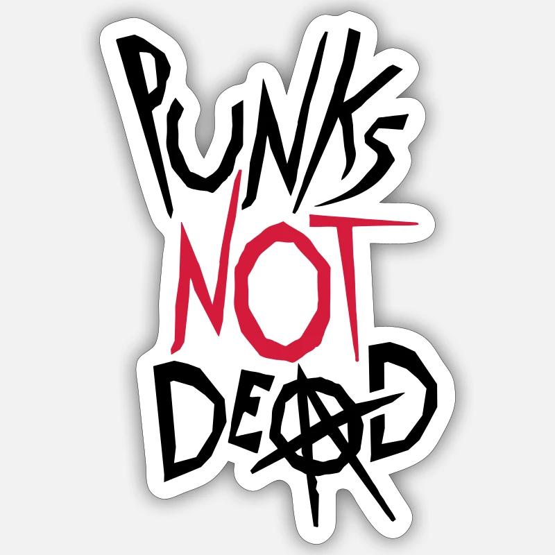 punks pas mort citation Sticker taille S (10 x 10 cm)
