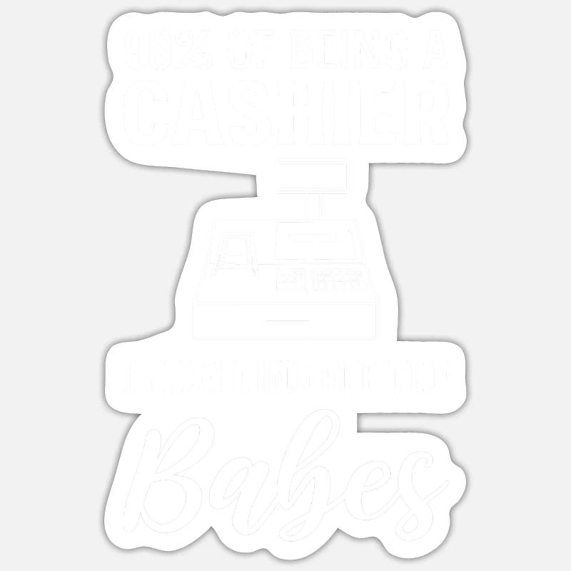 Babes abkämpfen Sachbearbeiter Geschenk - Sticker Größe S (10 x 10 cm) - Mattweiß