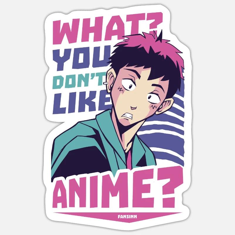 J’aime l’anime - Sticker taille S (10 x 10 cm) - blanc mat