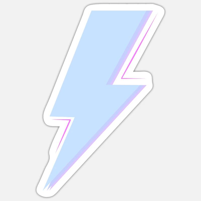 Éclair rétro - Éclair rétro Sticker taille S (10 x 10 cm)