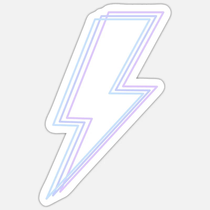 RETRO2 THUNDER OUTLINED Sticker size S (10 x 10 cm)