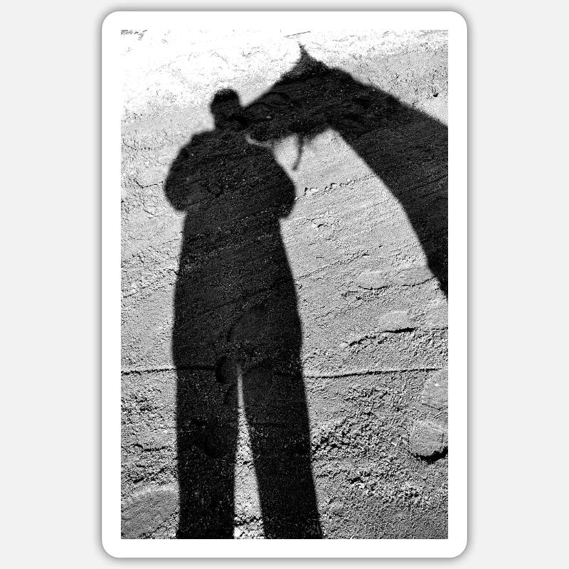 Pferd Schatten - Sticker Größe S (10 x 10 cm) - Mattweiß