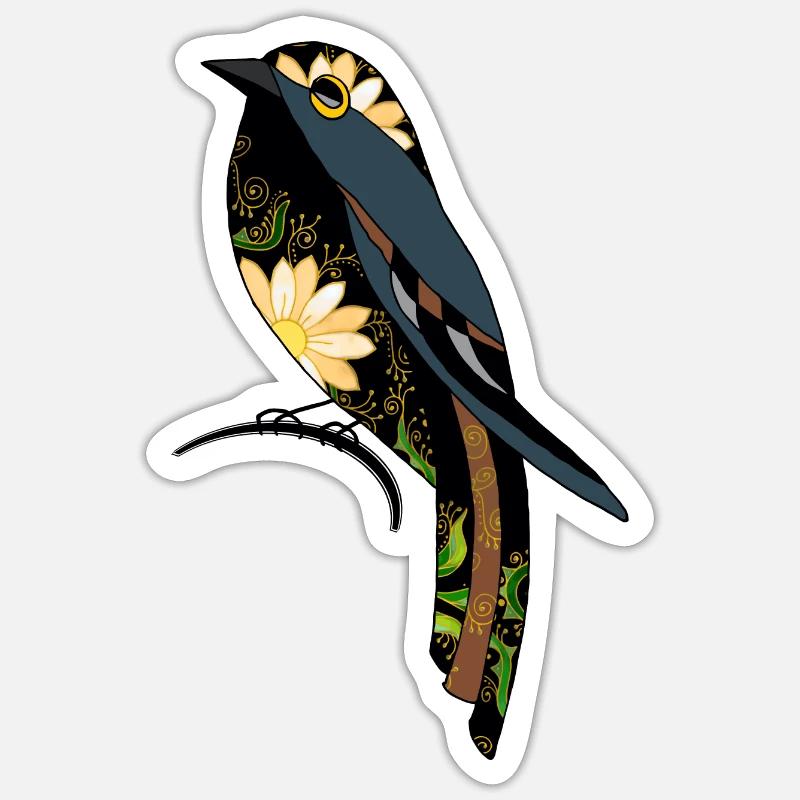 Vogel - Sticker Größe S (10 x 10 cm) - Mattweiß