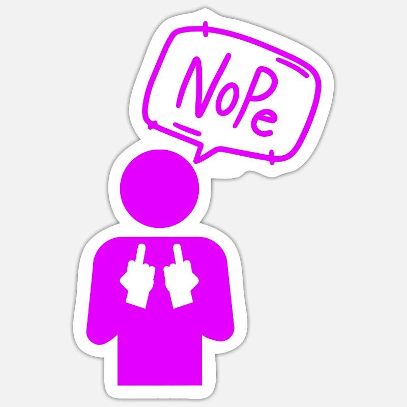 Nope Sticker size S (10 x 10 cm)