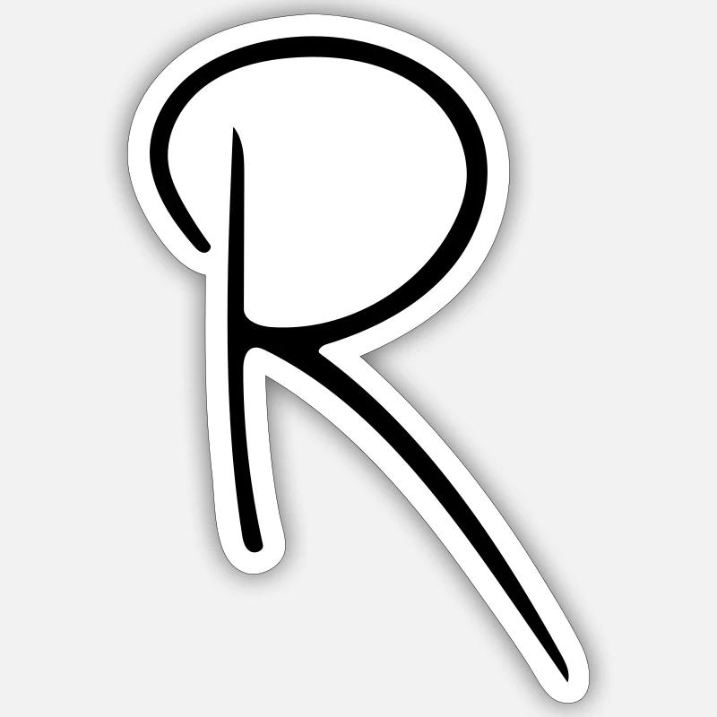 Das R - Sticker Größe S (10 x 10 cm) - Mattweiß