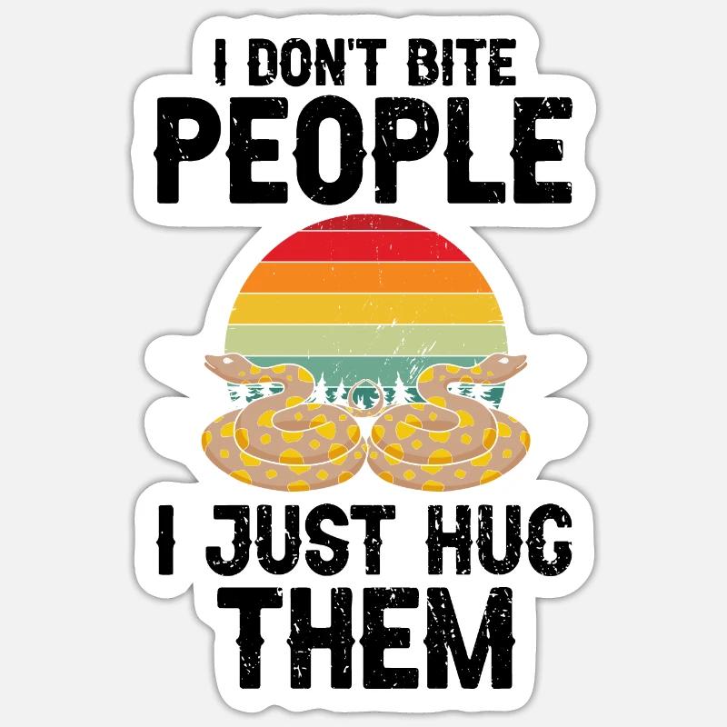 King python design pour les amateurs de serpents Sticker taille S (10 x 10 cm)