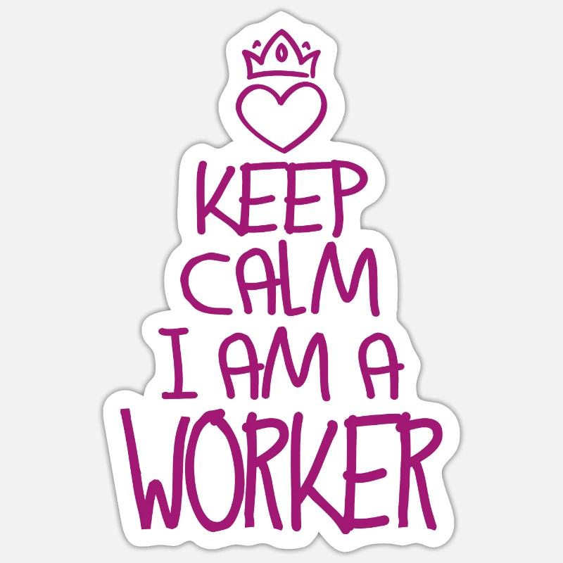 Best Arbeiter ever Arbeiter Geschenk - Sticker Größe S (10 x 10 cm) - Mattweiß